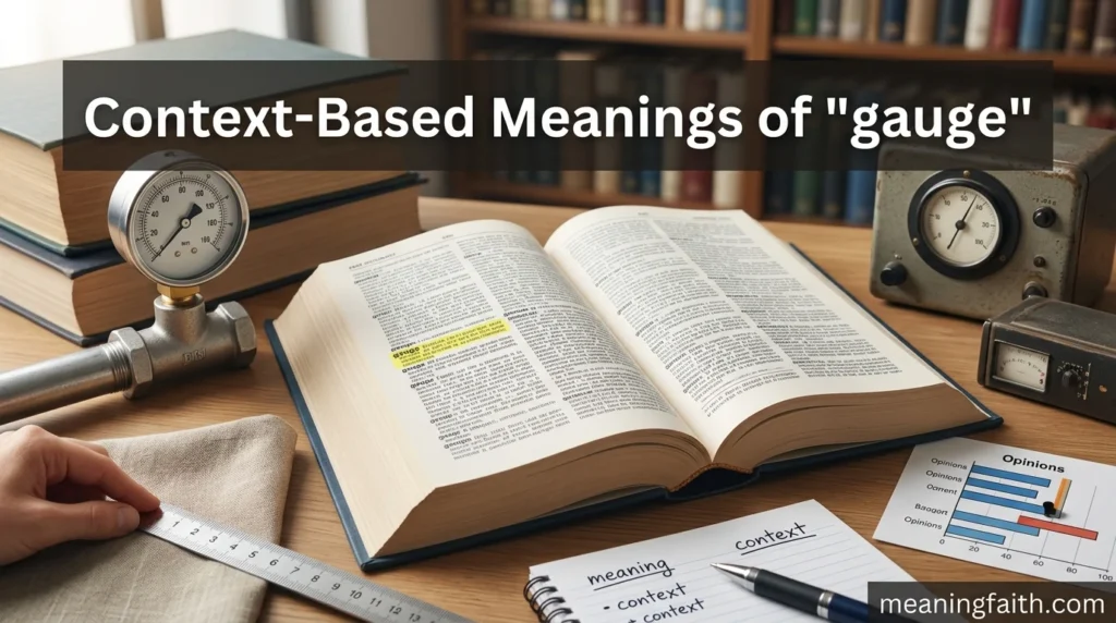 Context-Based Meanings of gauge meaning