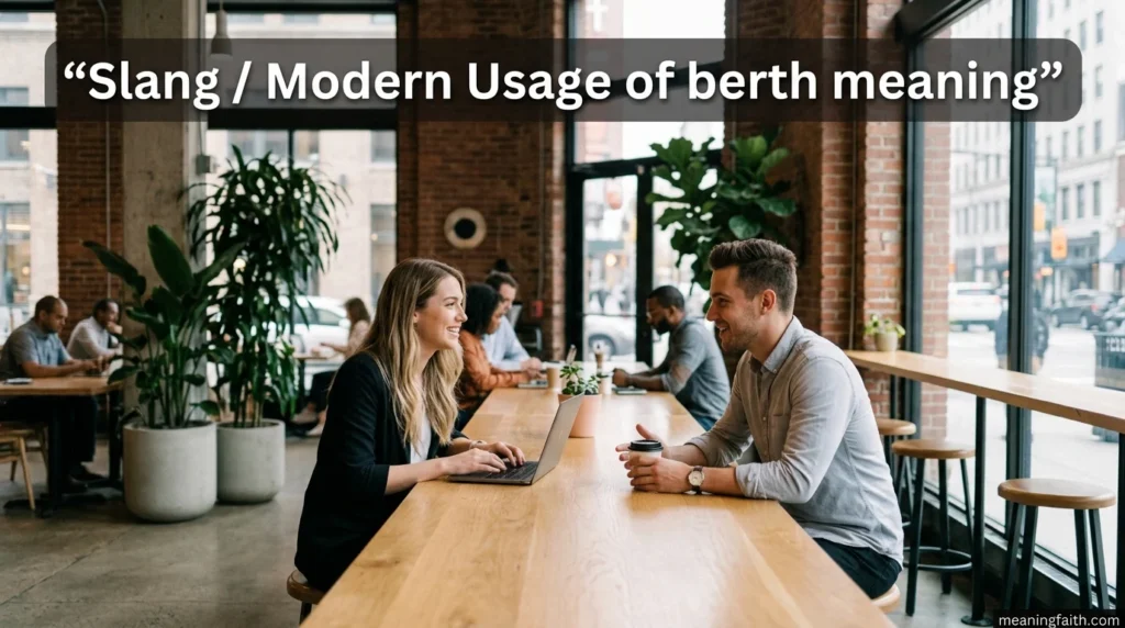 Slang / Modern Usage of berth meaning