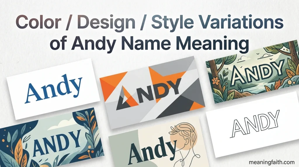 Color / Design / Style Variations of Andy Name Meaning