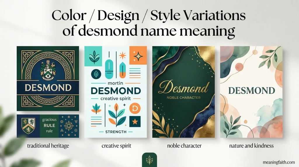 Color / Design / Style Variations of desmond name meaning
