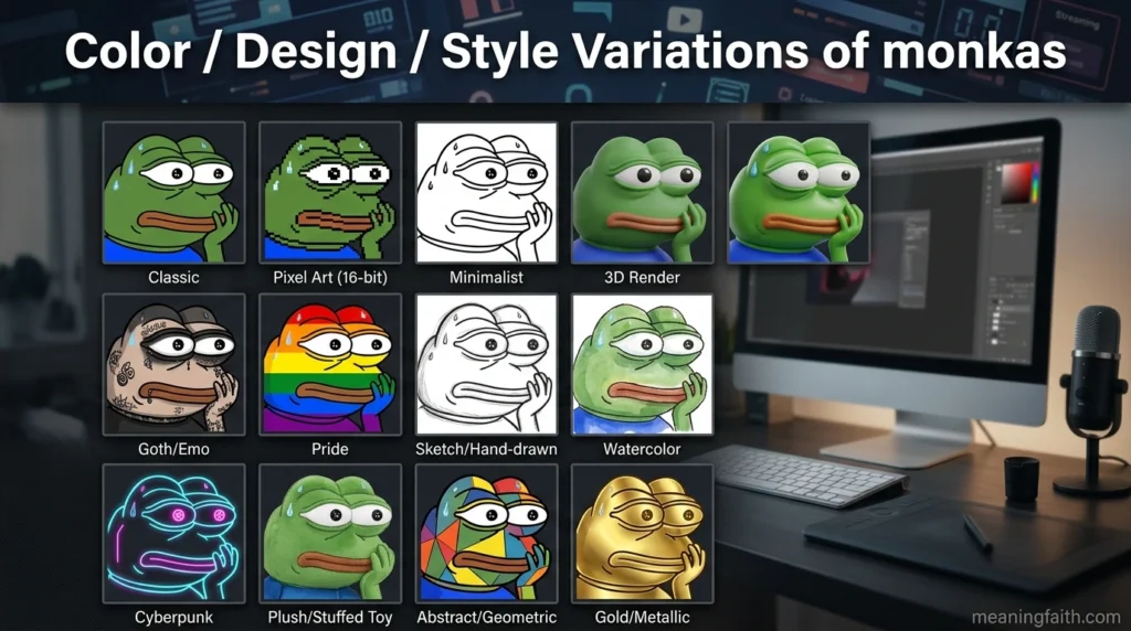 Color / Design / Style Variations of monkas
