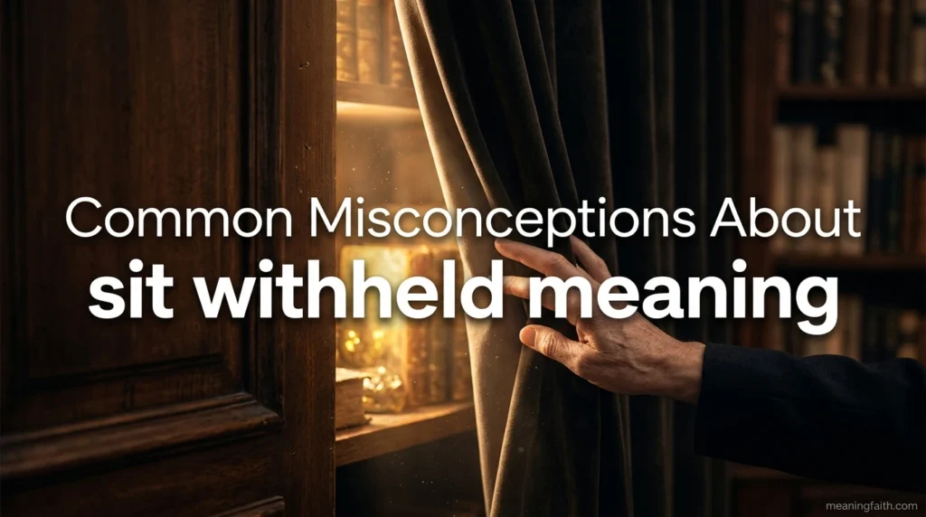 Common Misconceptions About sit withheld meaning