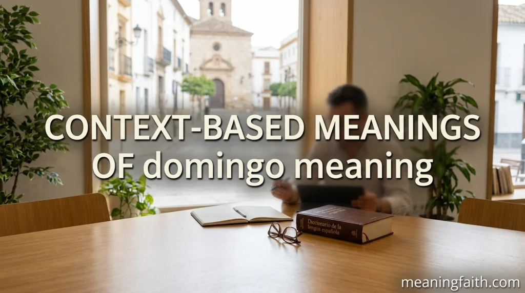 Context-Based Meanings of domingo meaning