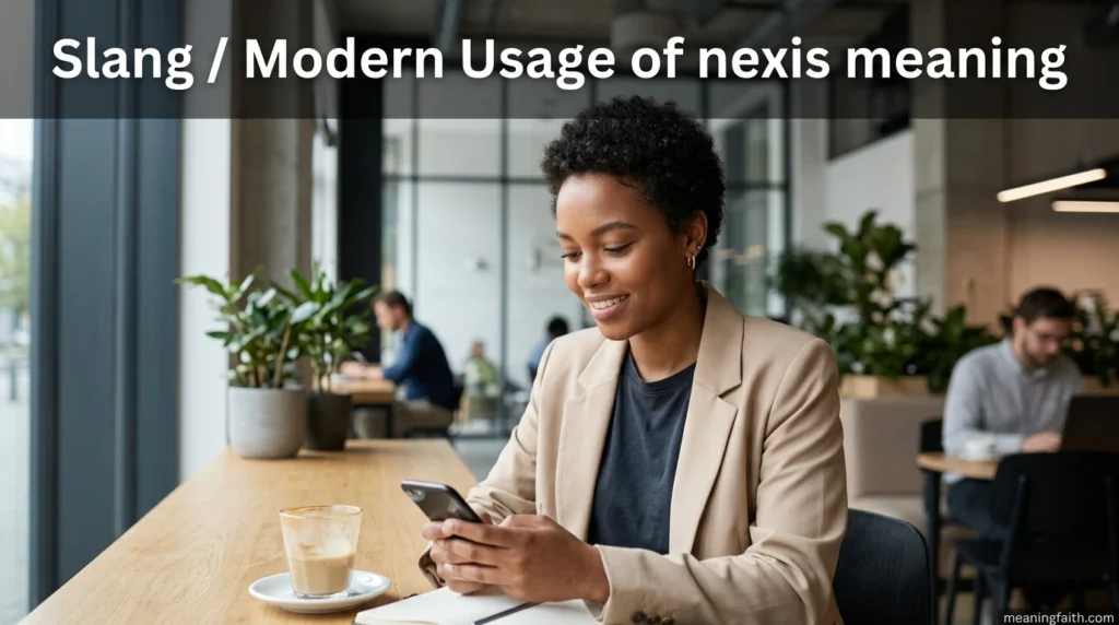 Slang / Modern Usage of nexis meaning