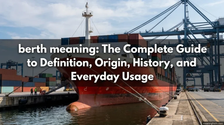 berth meaning: The Complete Guide to Definition, Origin, History, and Everyday Usage