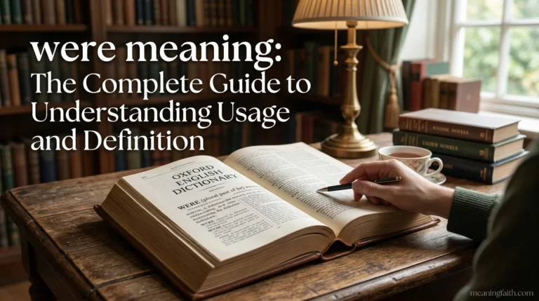 were meaning: The Complete Guide to Understanding Usage and Definition