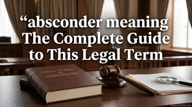 absconder meaning The Complete Guide to This Legal Term