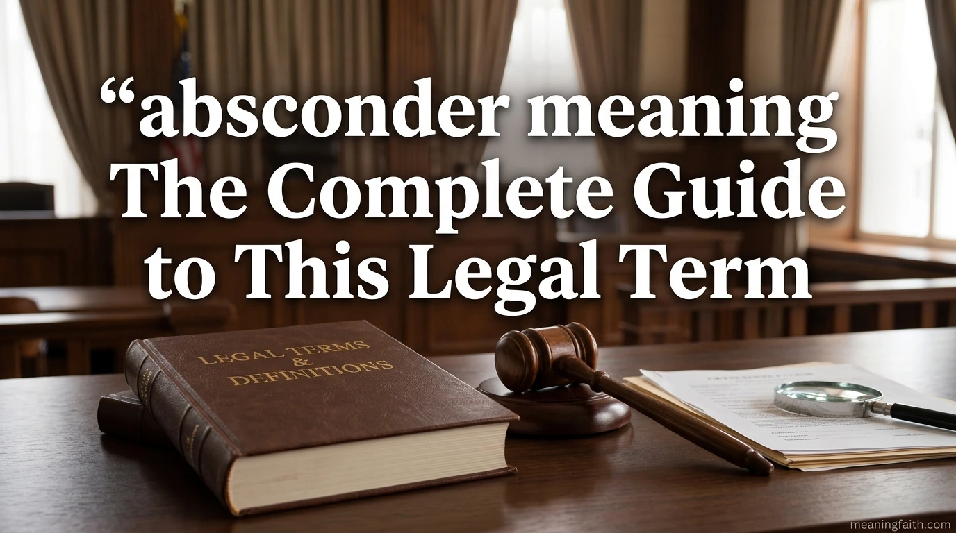 absconder meaning The Complete Guide to This Legal Term