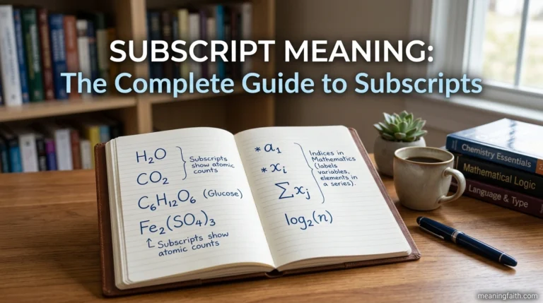 subscript meaning